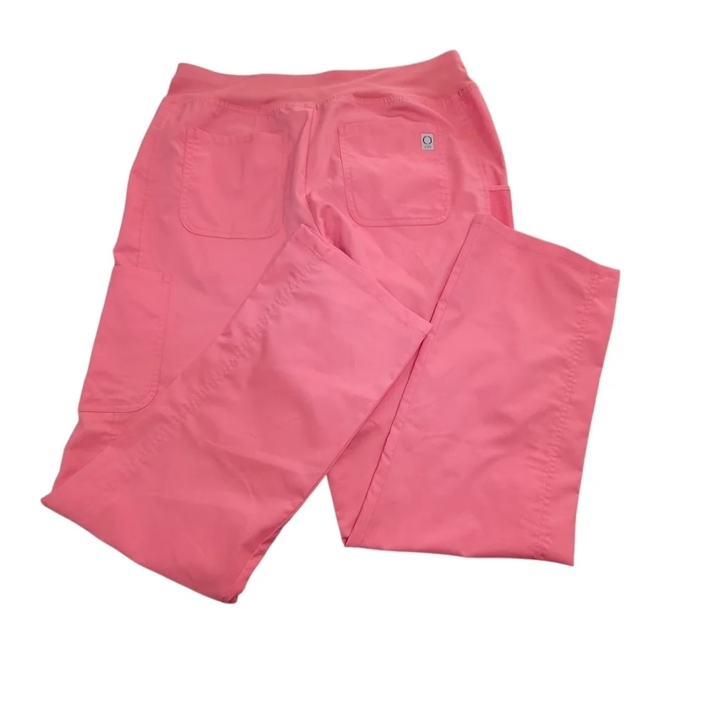 Sz Medium EON - Women's PURE Yoga 7 Pocket Scrub Pant Strawberry Pink
